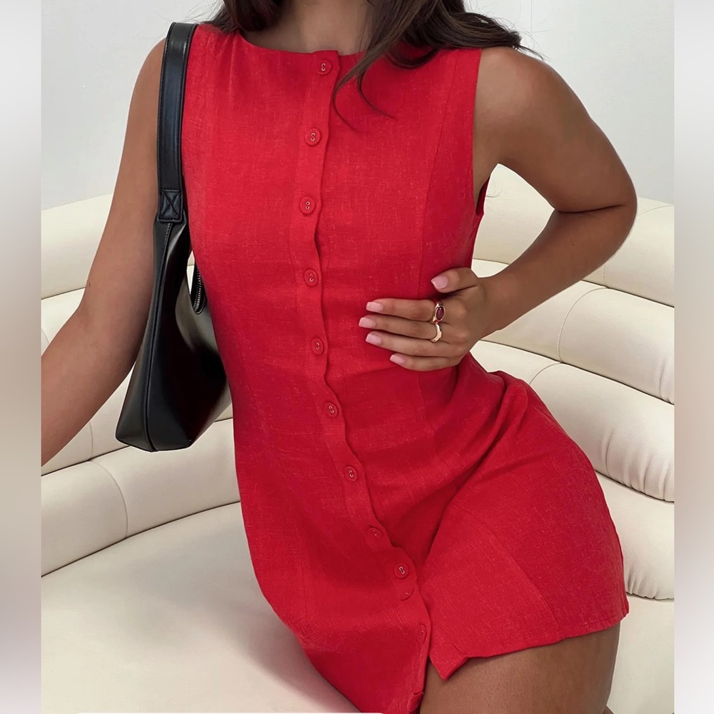Princess Polly Dollie Linen Mini Dress